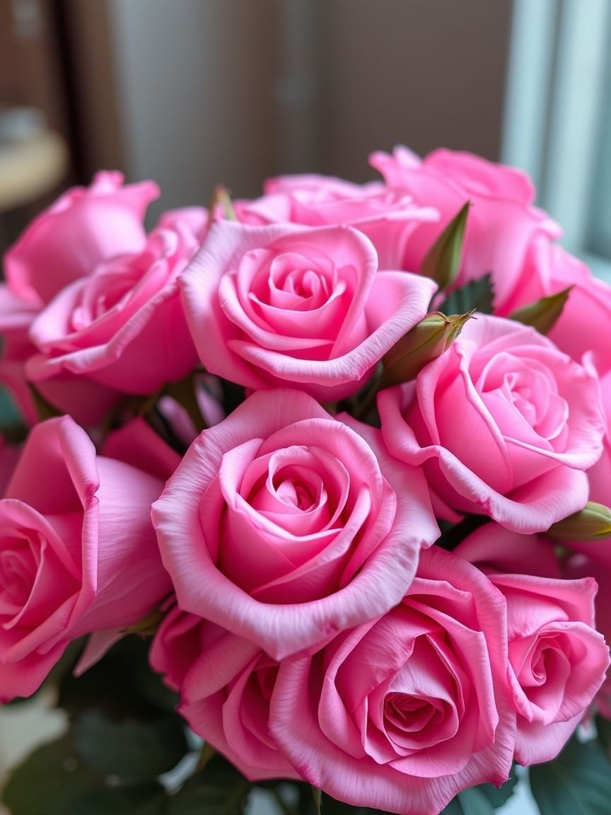 Who says roses are just for special occasions? A pink rose bouquet brings a burst of fresh beauty to any room, adding elegance, sweetness, and a dash of charm to your decor.