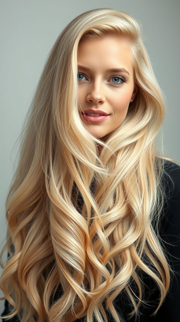 Hair Color Inspirations: 100+ Daring Must-Have Shades That Shine | Pocoko Keep it golden with long blonde hair! A classic hue that’s equal parts radiant and refined.
