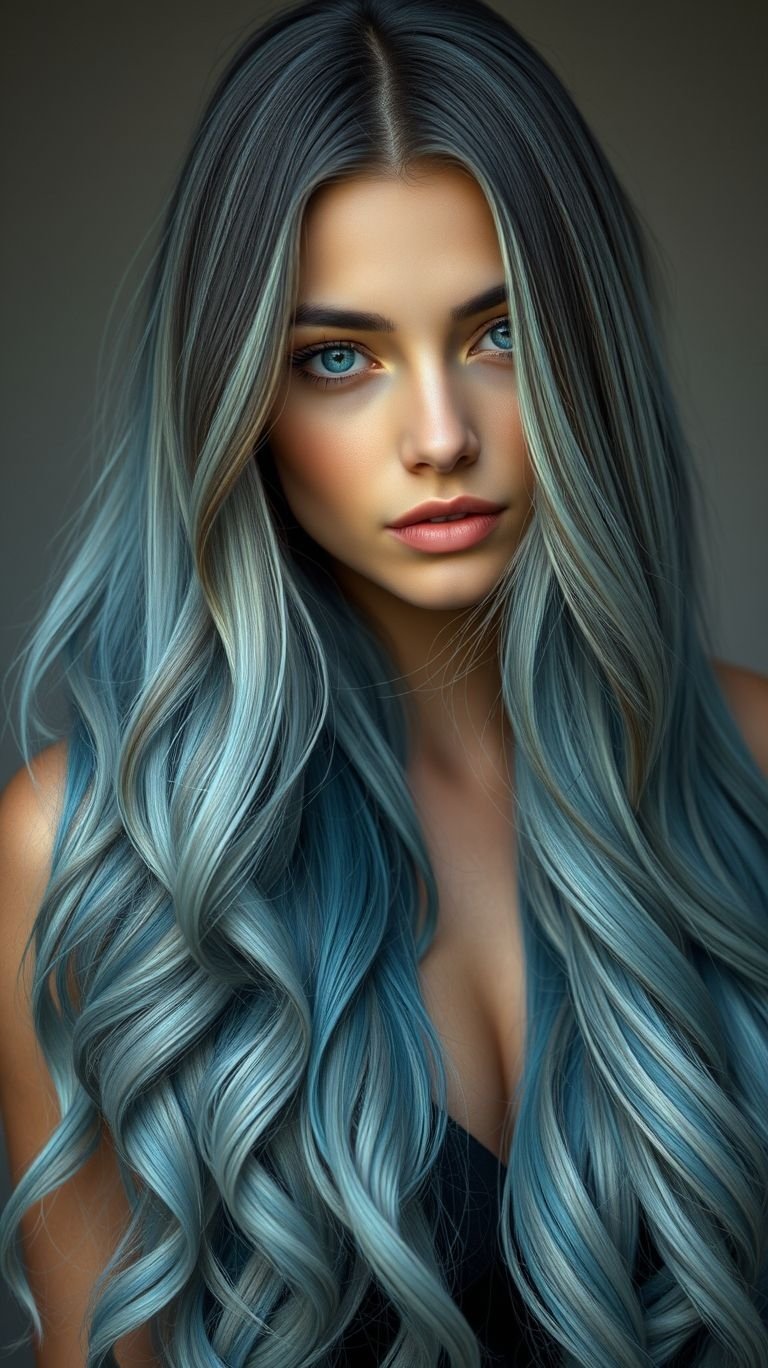 Hair Color Inspirations: 100+ Daring Must-Have Shades That Shine | Pocoko Bright, daring, and absolutely stunning! Electric blue ombre long hair adds a splash of boldness to elevate your look.