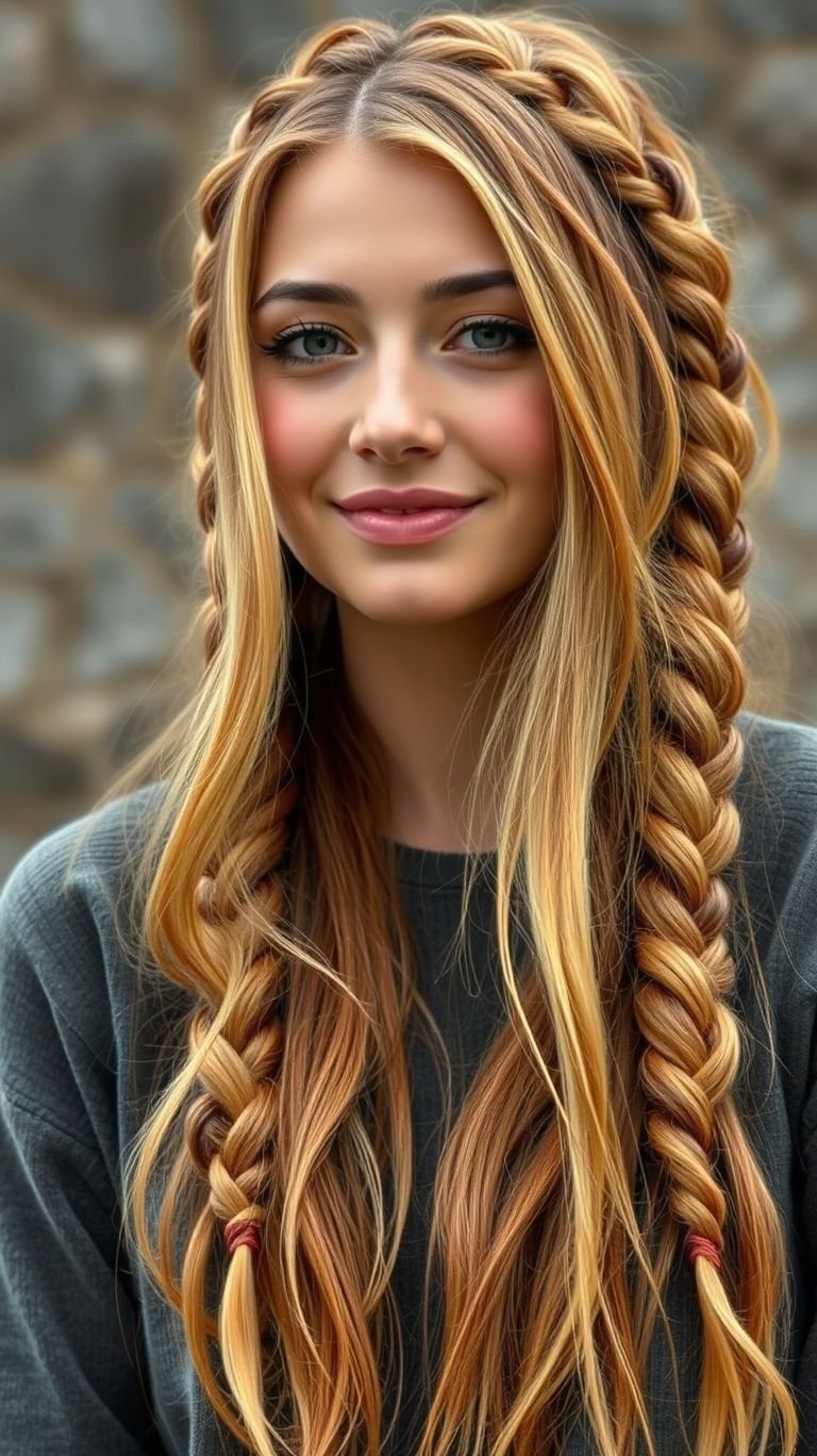 Golden brown braids are pure sophistication! Their warm hues and intricate patterns create a look that’s perfect for any occasion.