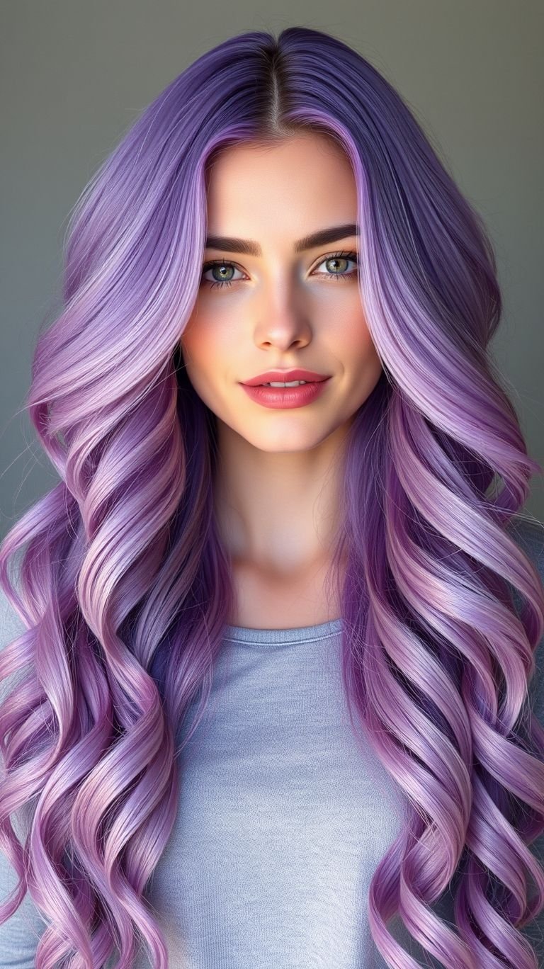 Hair Color Inspirations: 100+ Daring Must-Have Shades That Shine | Pocoko Who needs flowers when your hair can bloom? Lavender long hair is the ultimate way to embrace pastel beauty.
