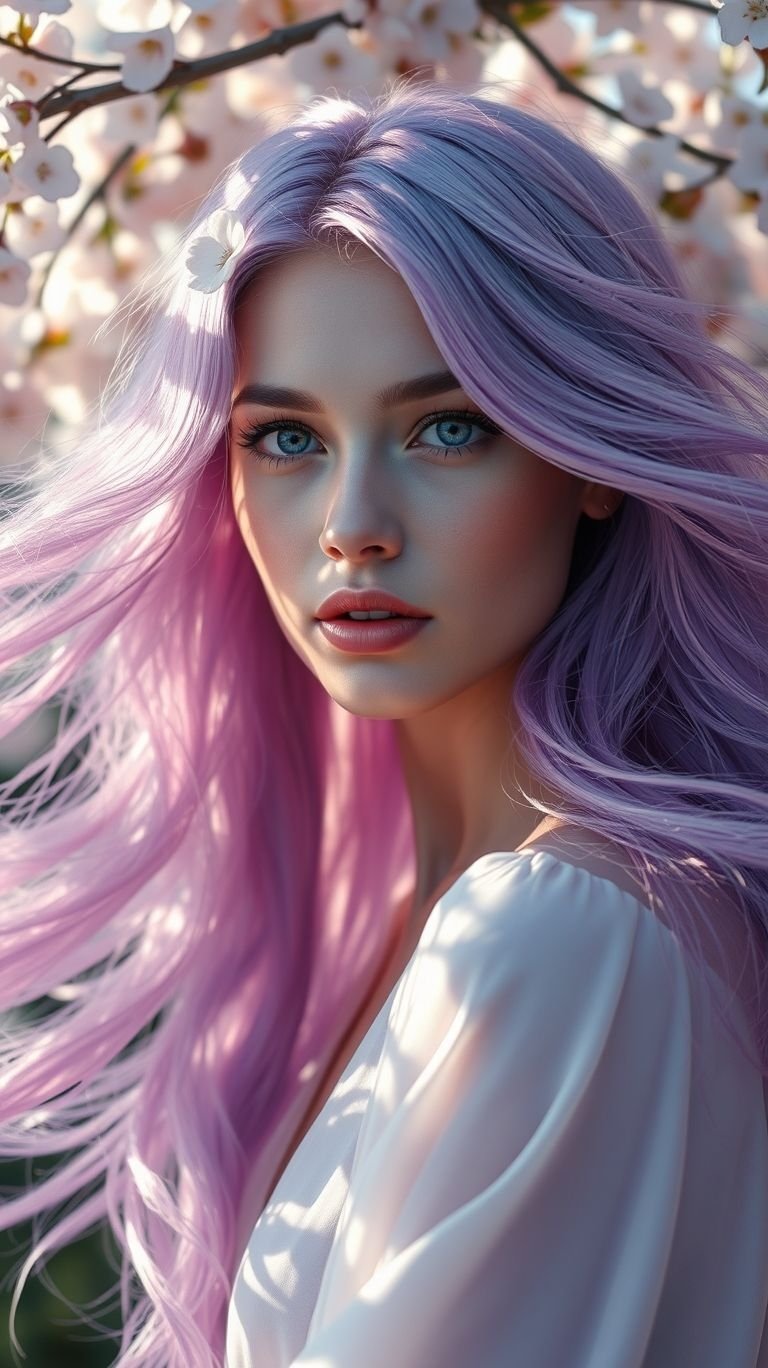 Hair Color Inspirations: 100+ Daring Must-Have Shades That Shine | Pocoko Lavender long hair is the ultimate showstopper. Ethereal, artistic, and ready to elevate your look!