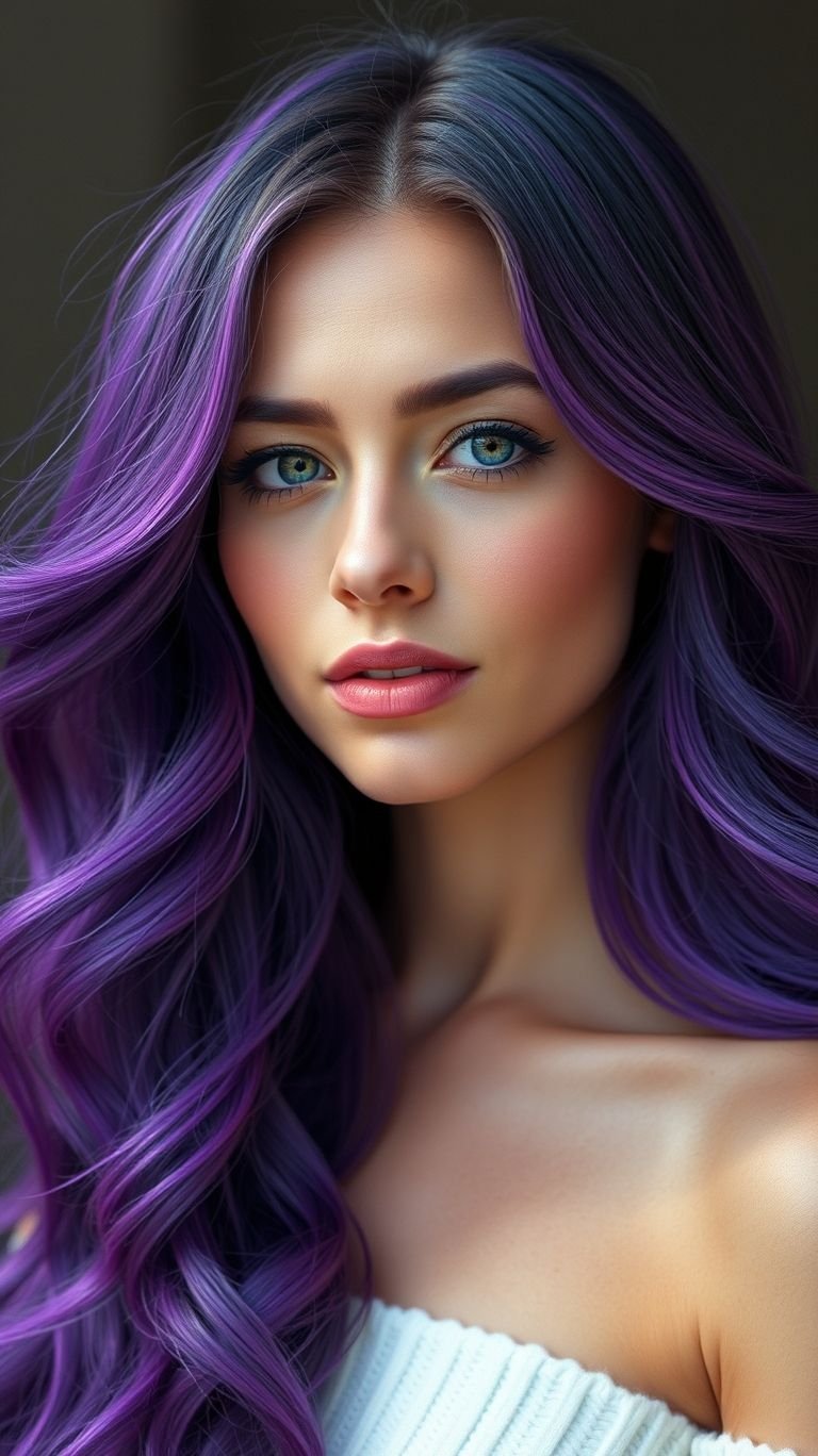 Hair Color Inspirations: 100+ Daring Must-Have Shades That Shine | Pocoko Transform your tresses with lavender long hair! A shade that’s equal parts ethereal and edgy, guaranteed to turn heads.