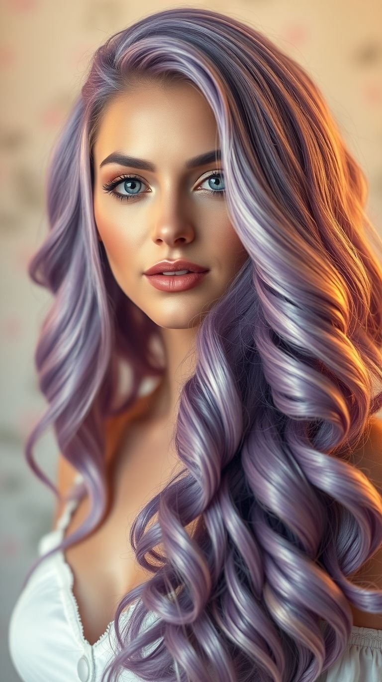 Hair Color Inspirations: 100+ Daring Must-Have Shades That Shine | Pocoko Add a pop of pastel flair with lavender long hair! This soft and sophisticated hue makes every day a good hair day.