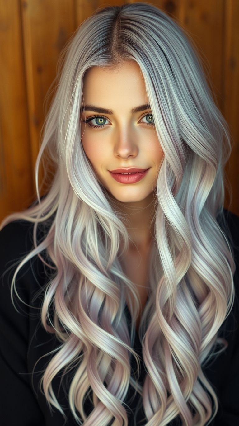 Hair Color Inspirations: 100+ Daring Must-Have Shades That Shine | Pocoko Lavender blonde long hair is the secret to turning heads. It’s bold, graceful, and oh-so mesmerizing!