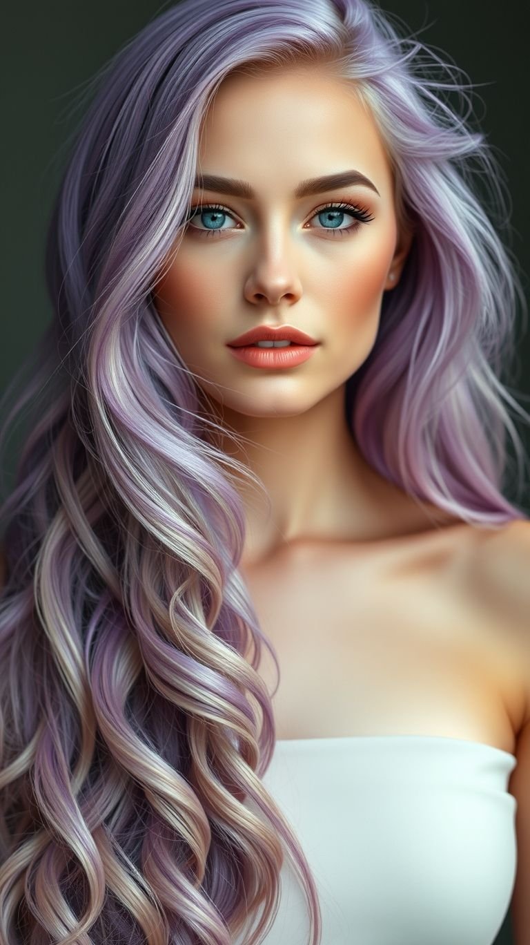 Hair Color Inspirations: 100+ Daring Must-Have Shades That Shine | Pocoko Add a touch of enchantment to your look with lavender blonde long hair! A color combo that's light, luminous, and effortlessly magical.