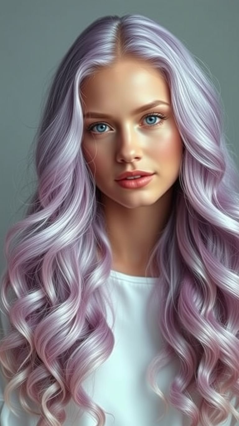 Hair Color Inspirations: 100+ Daring Must-Have Shades That Shine | Pocoko Soft, delicate, and breathtakingly beautiful—lavender blonde long hair is your new color obsession waiting to happen.