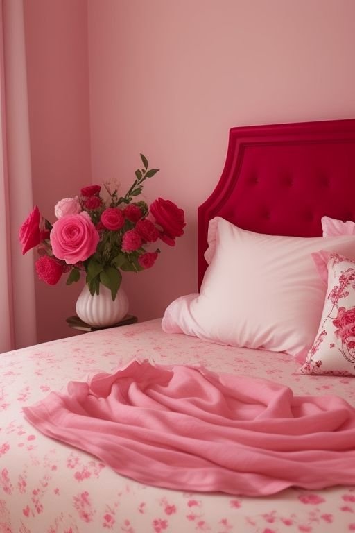 A loving pink aesthetic bed is all about comfort and style. Think soft pink sheets, cozy blankets, and the perfect mix of textures that make every moment spent there feel like pure luxury.