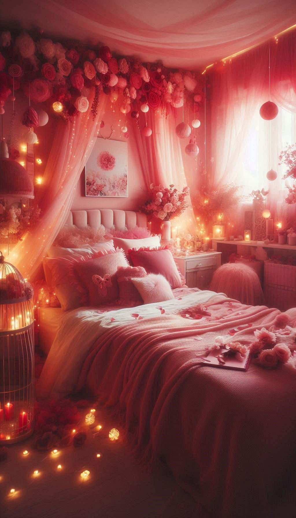 Your bed deserves to be your safe haven, and with a loving pink aesthetic, it’s easier than ever. Soft pink tones and plush bedding will have you feeling like you’re wrapped in a warm embrace every night.