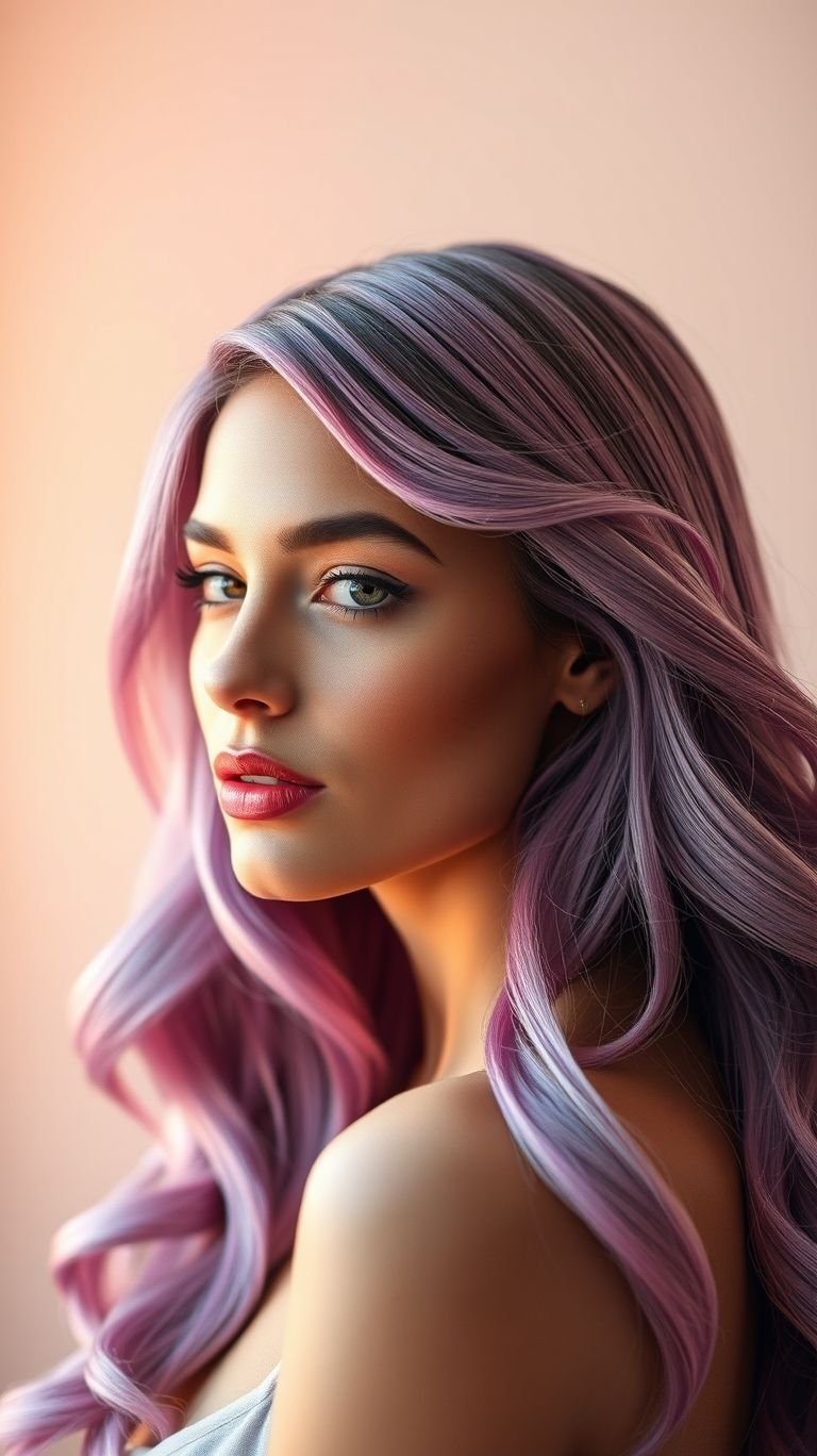 Hair Color Inspirations: 100+ Daring Must-Have Shades That Shine | Pocoko Unleash your inner star with magenta long hair! Bold yet elegant, this color radiates confidence and individuality.
