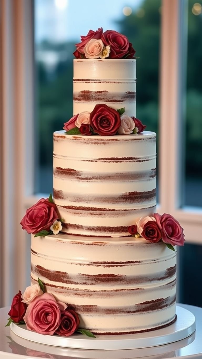 Forget frills, embrace flavor! Nude chocolate wedding cakes are a sweet symphony of rustic charm and luxurious decadence.