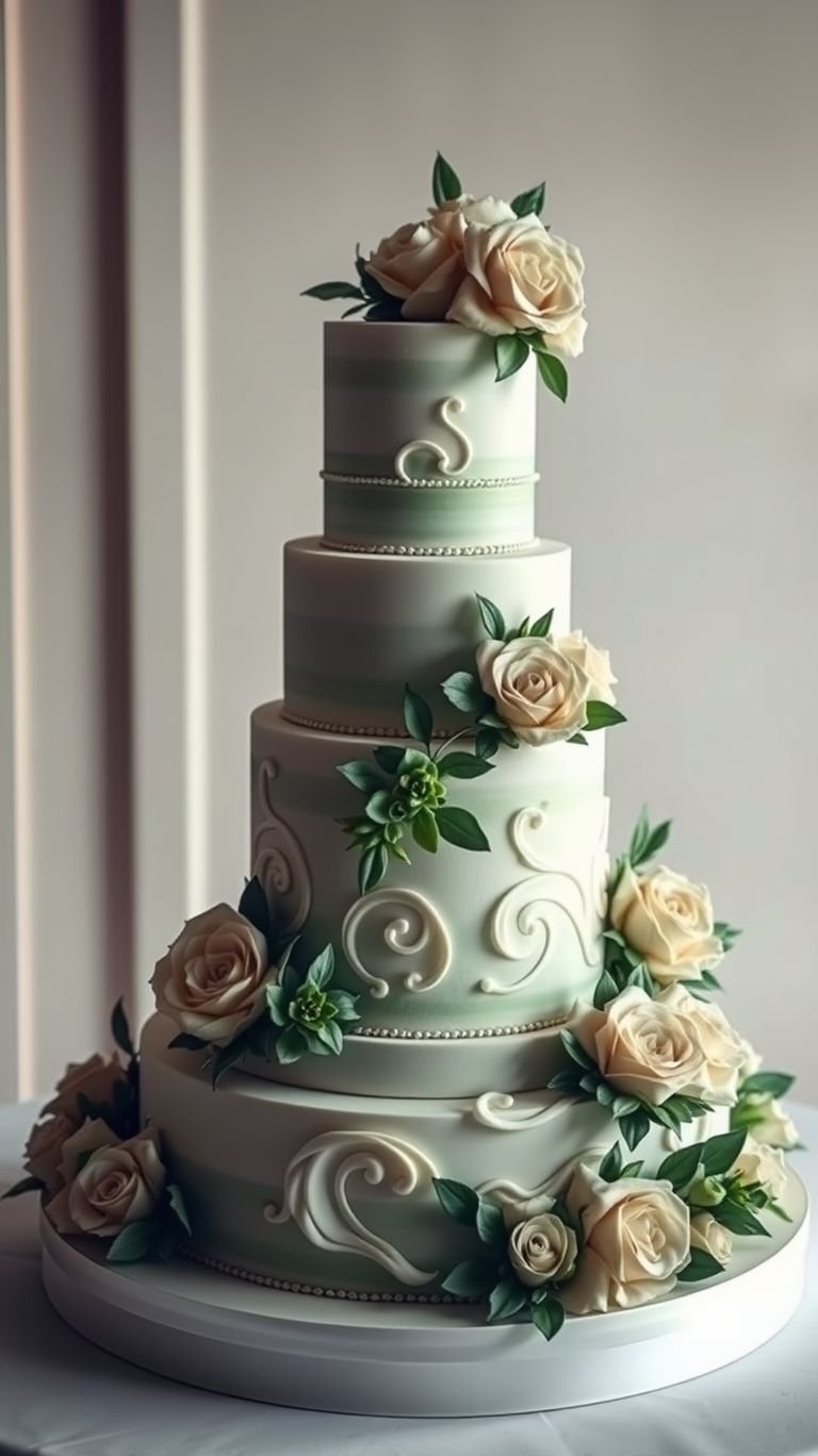 Simple yet breathtaking, pastel green wedding cakes are proof that elegance is in the details. Prepare for guests to swoon!