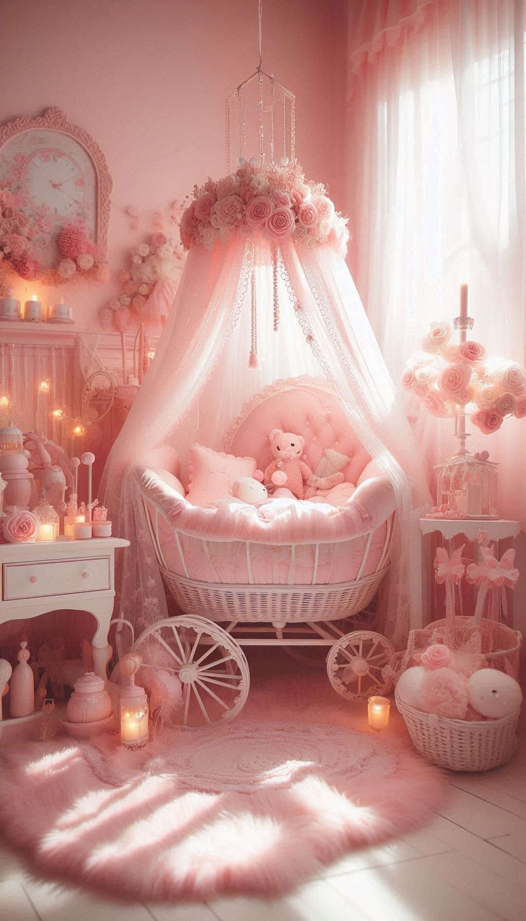 Transform your room into a cozy haven with peach pink tones that bring warmth and charm. Think soft peach walls, plush pillows, and a soft pink glow to make your space feel inviting and chic.