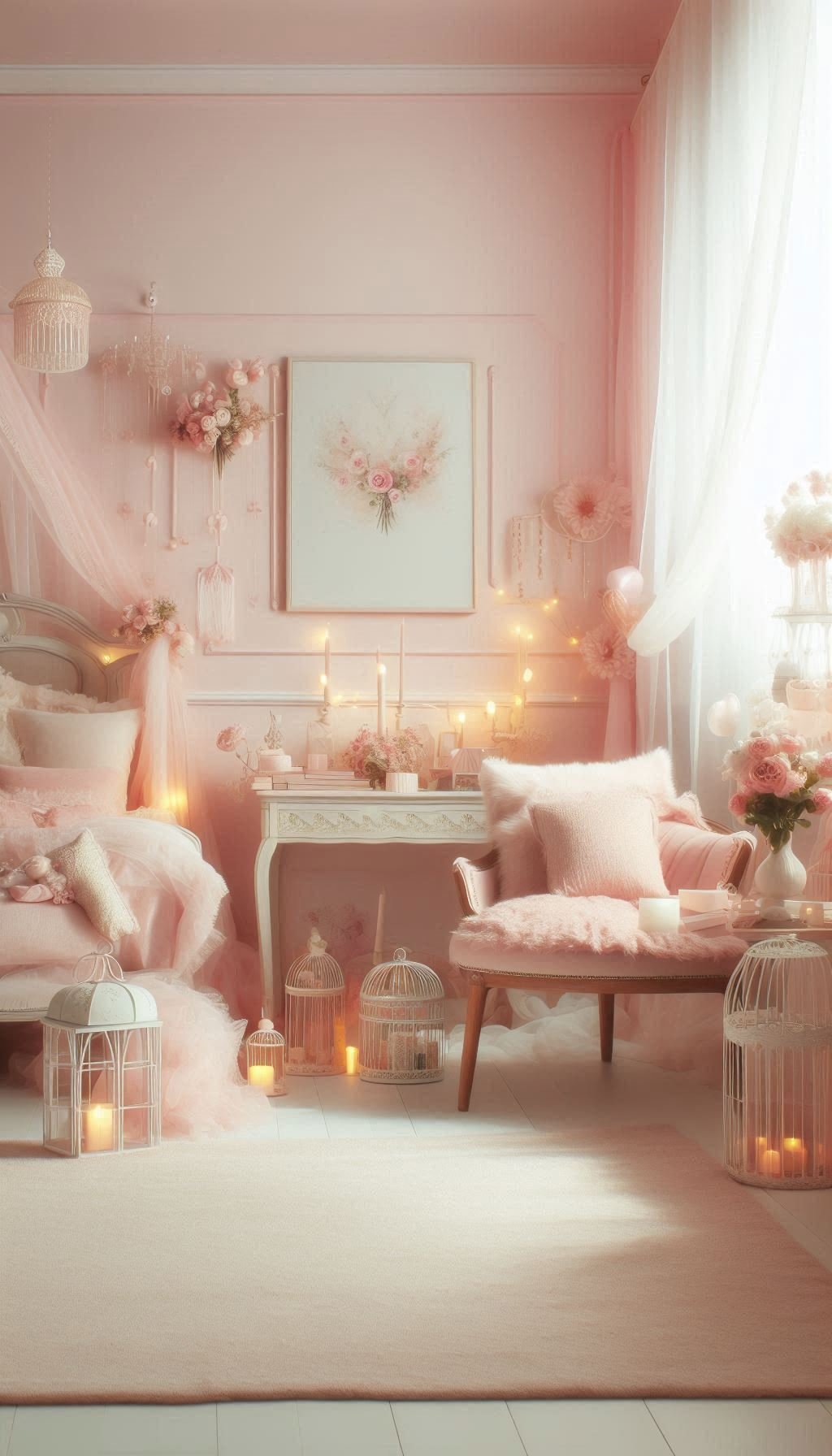 From peach-toned walls to soft pink throw pillows, a peach pink aesthetic turns your room into a welcoming oasis. It’s the perfect combination of warmth, sweetness, and a touch of sophistication.