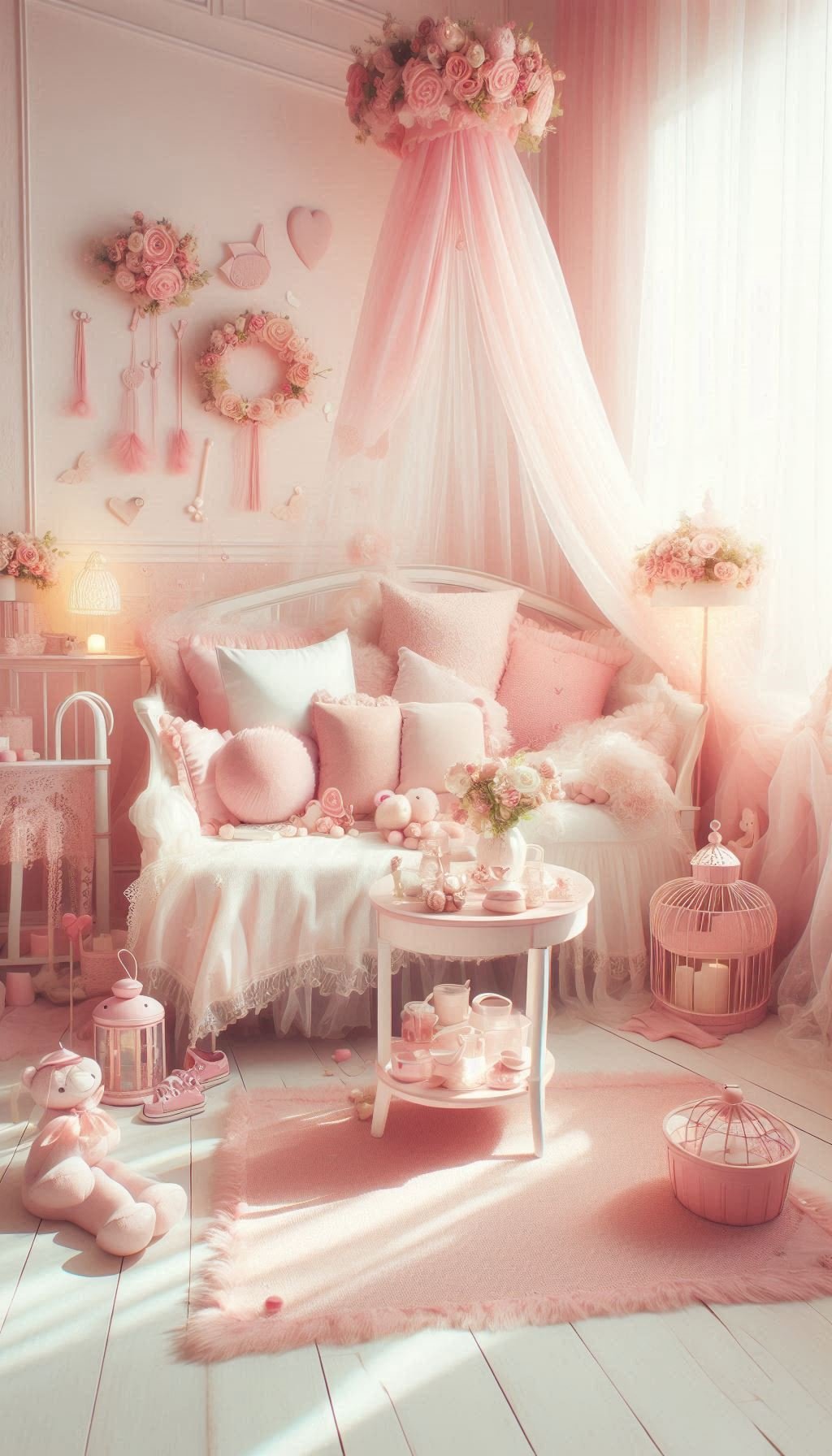 Peach pink aesthetics are a sweet and soft way to elevate your room decor. From delicate peach walls to cozy pink throws, this style creates a warm and inviting atmosphere with a dash of elegance.