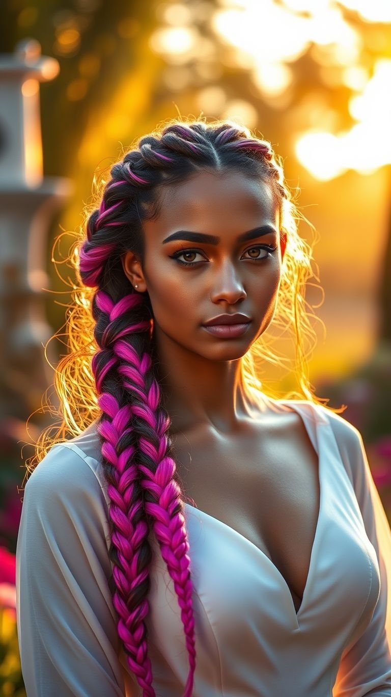 Think pink and make it bold! Pink braids are the ultimate way to turn your hair into a stylish, playful masterpiece