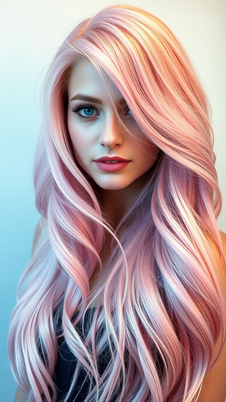 Hair Color Inspirations: 100+ Daring Must-Have Shades That Shine | Pocoko Pink long hair: because life’s too short for boring colors! Flaunt your playful side with this head-turning shade.