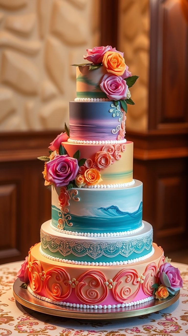 Layers of love and splashes of color—rainbow-inspired wedding cakes are the perfect way to celebrate a vibrant and unforgettable union!