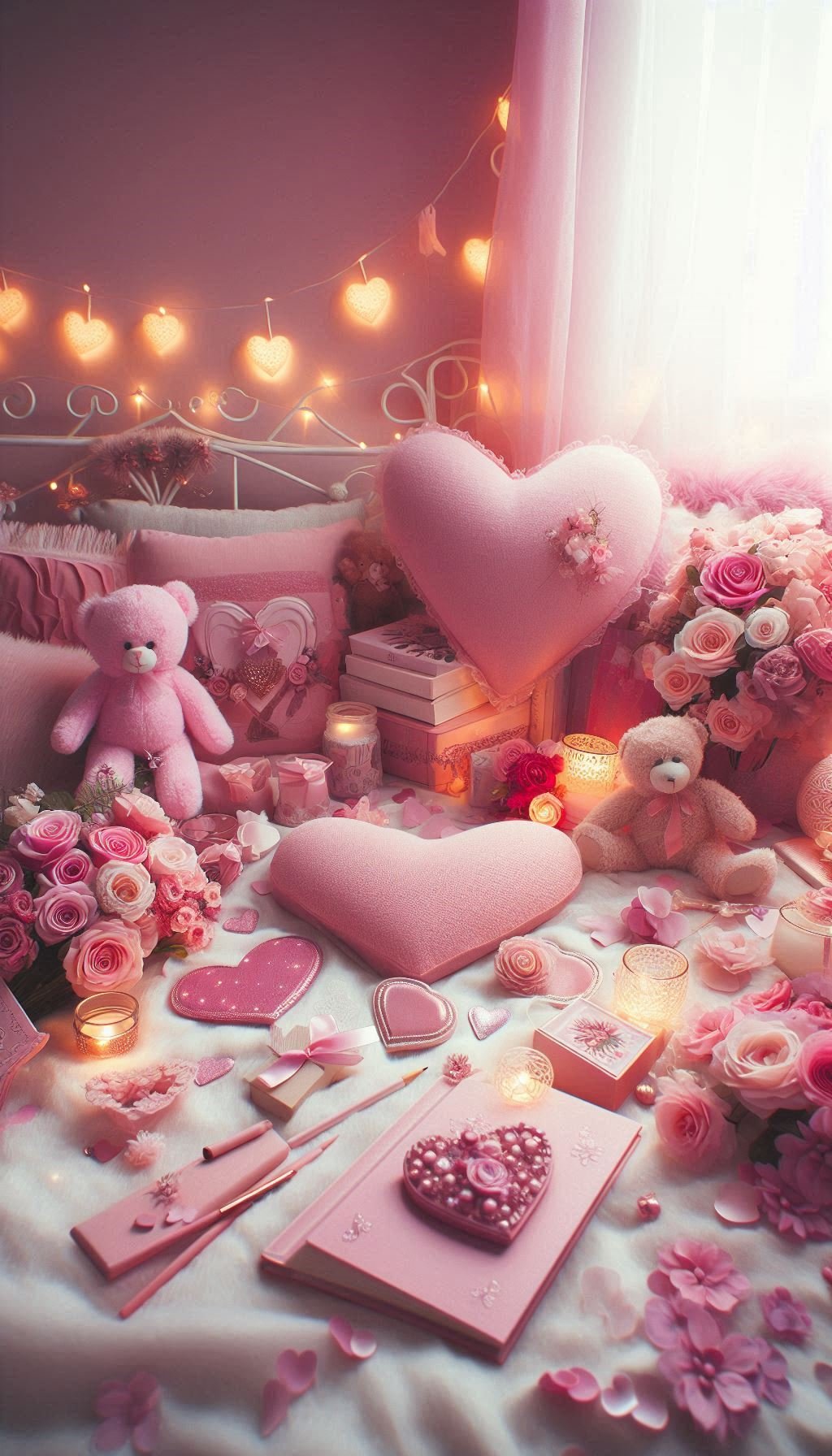 Let your room be a reflection of your inner love story! Soft pink aesthetics create the perfect backdrop for daily doses of positivity and self-appreciation. Fill the space with thoughtful touches that remind you of your worth.