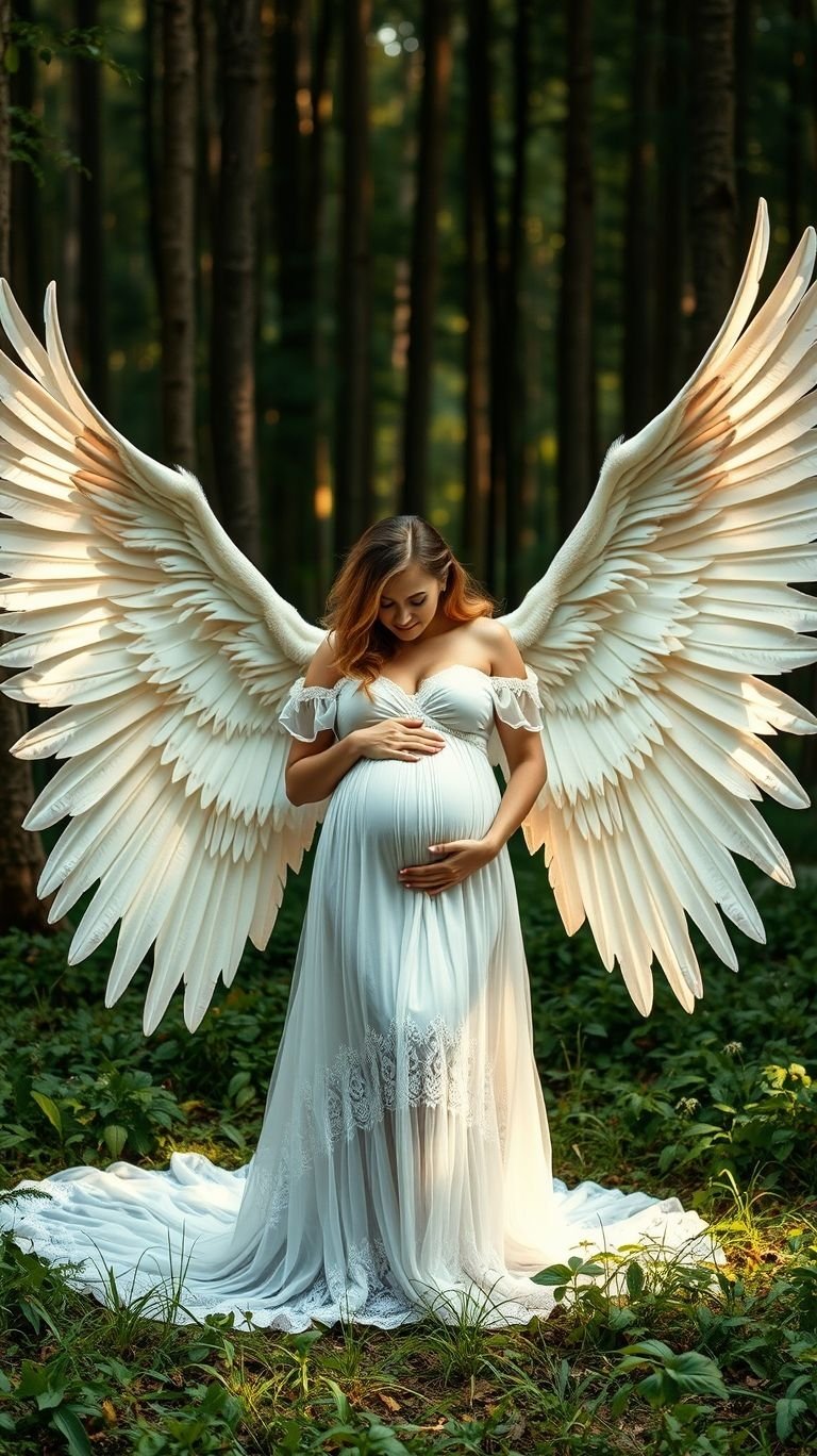 85 Pregnancy Photoshoot Ideas That Capture Pure Joy | Pocoko Your pregnancy glow deserves a celestial vibe! Angel wing-inspired photoshoots bring beauty, grace, and a touch of heaven to your maternity moments.