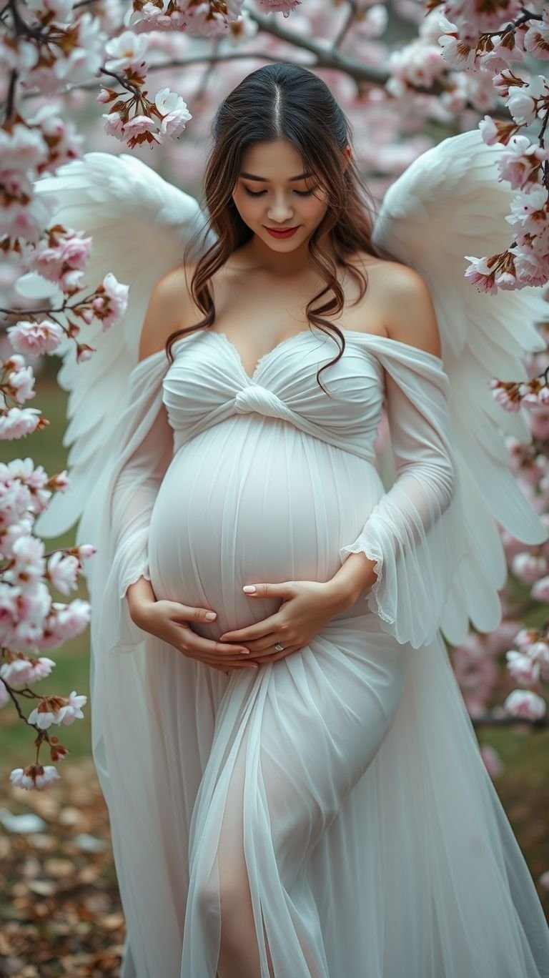 85 Pregnancy Photoshoot Ideas That Capture Pure Joy | Pocoko Feel like a vision of motherhood with angel wings in your photoshoot. Create a look that’s radiant, graceful, and utterly divine.