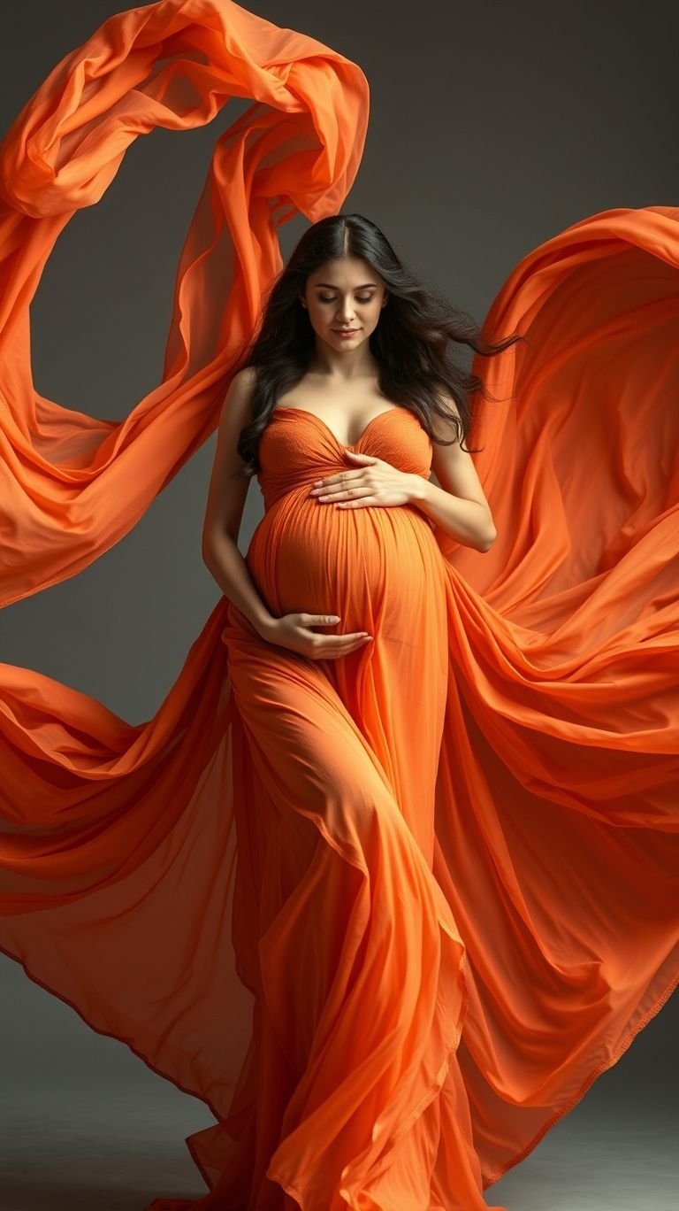 85 Pregnancy Photoshoot Ideas That Capture Pure Joy | Pocoko Who says veils are just for weddings? Add a cascade of colors to your pregnancy shoot for truly mesmerizing photos.