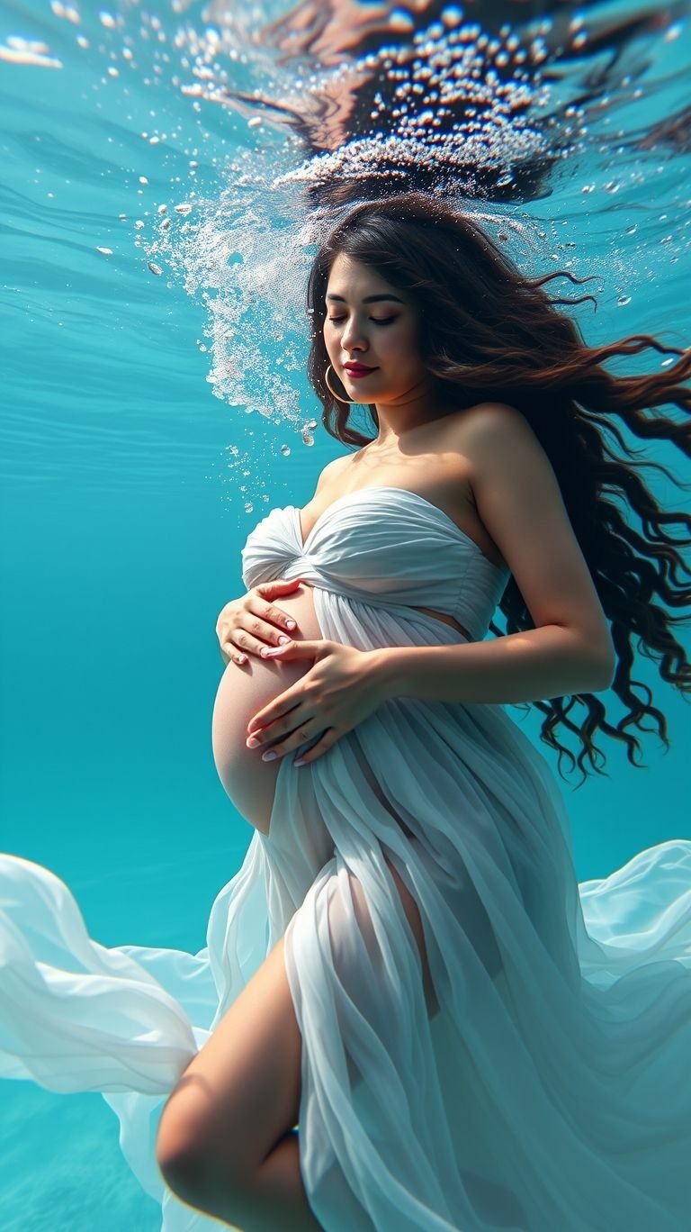 85 Pregnancy Photoshoot Ideas That Capture Pure Joy | Pocoko Celebrate your pregnancy like never before—underwater shots turn your maternity glow into waves of elegance!