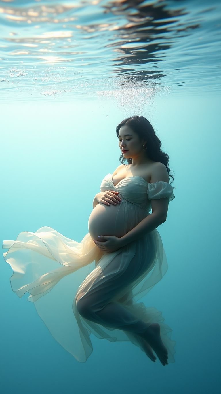 85 Pregnancy Photoshoot Ideas That Capture Pure Joy | Pocoko Float into motherhood with ethereal underwater shots. A perfect mix of art, beauty, and the miracle of life!