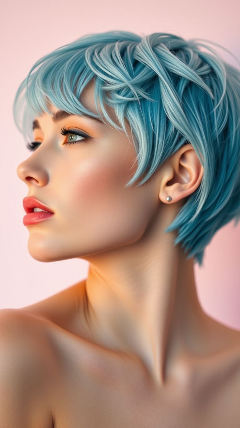 Craving a daring change? A pop of blue on short hair is the ultimate way to level up your style game.
