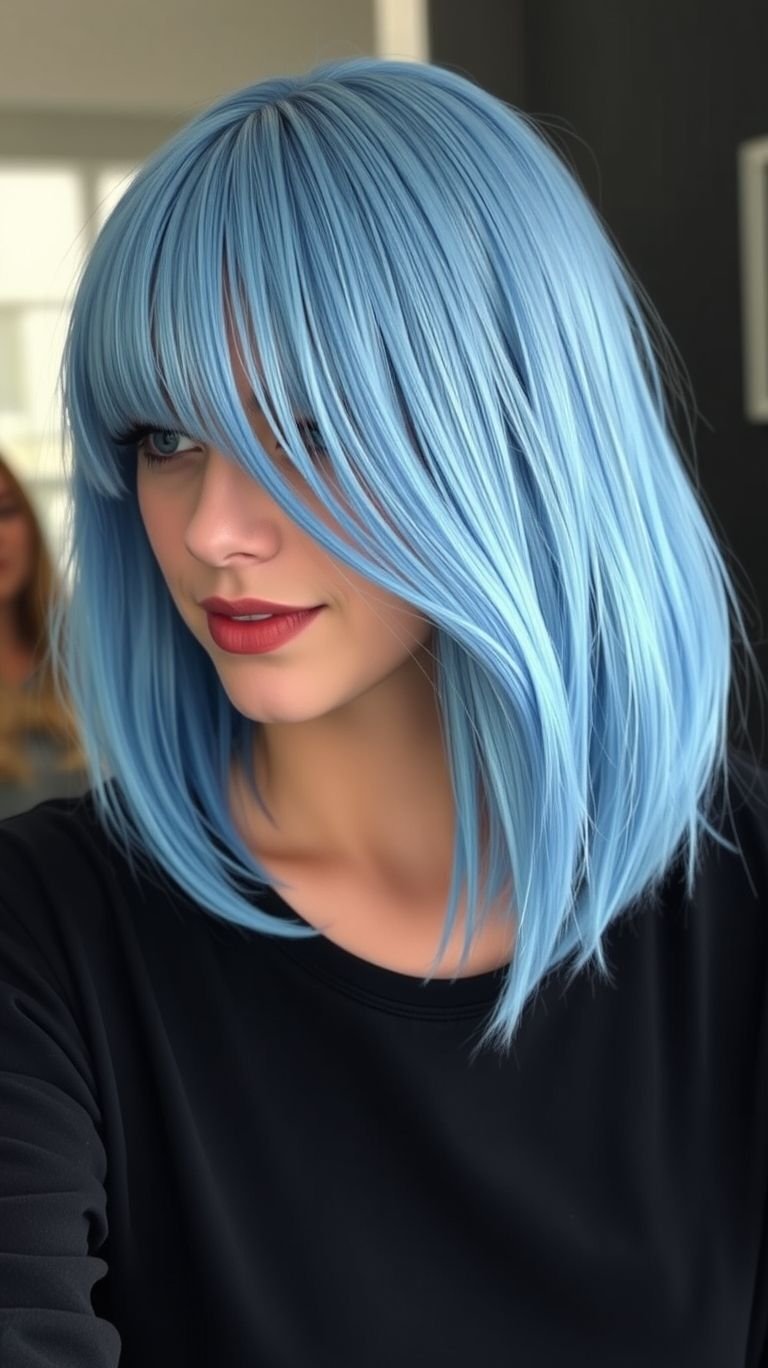 Blue-haired beauties are taking over! Whether sleek and chic or tousled and wild, short hair in blue is always stunning.