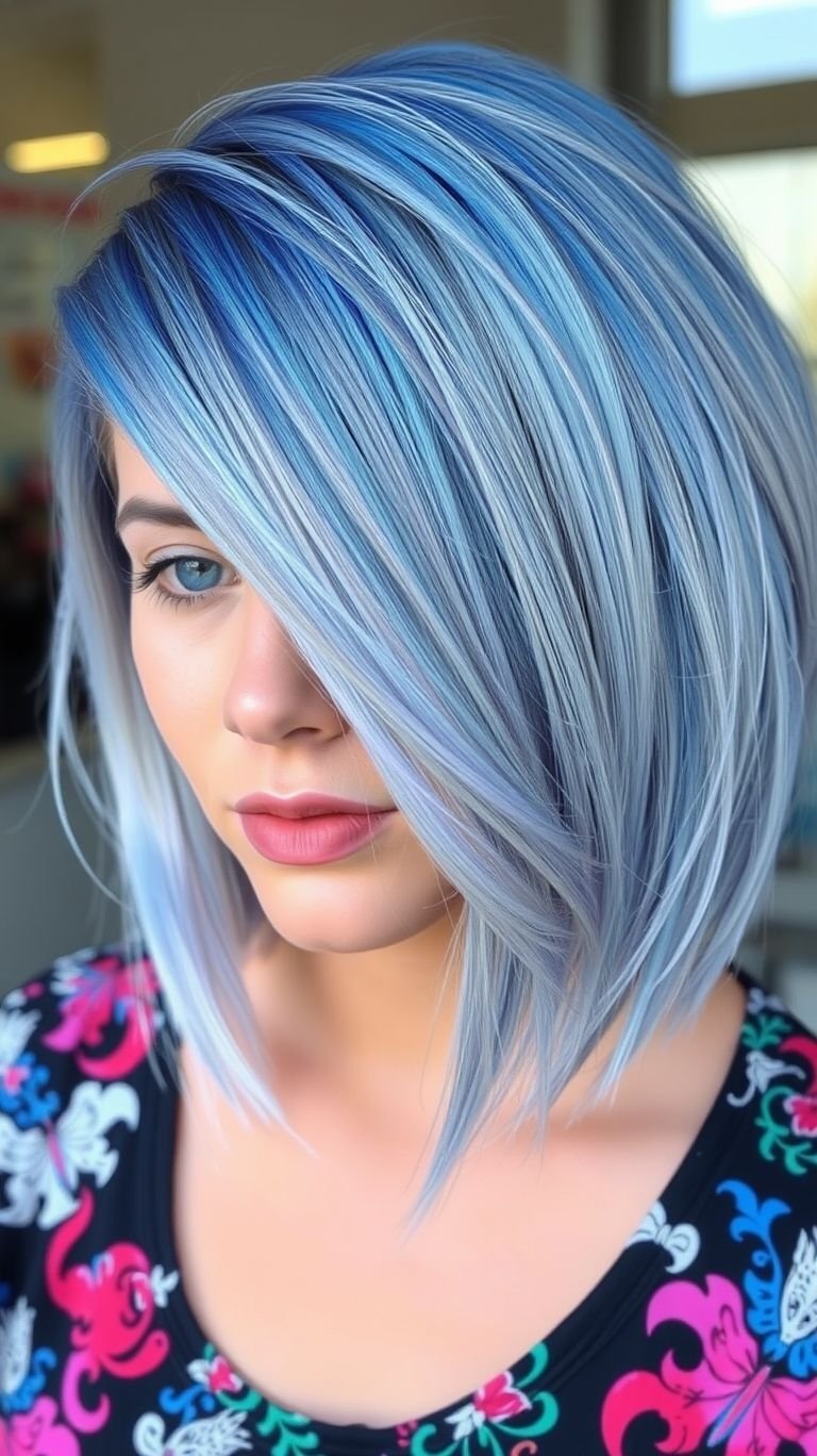 Turn your hair into an artistic masterpiece with short blue locks! Whether soft or bold, these shades demand attention.