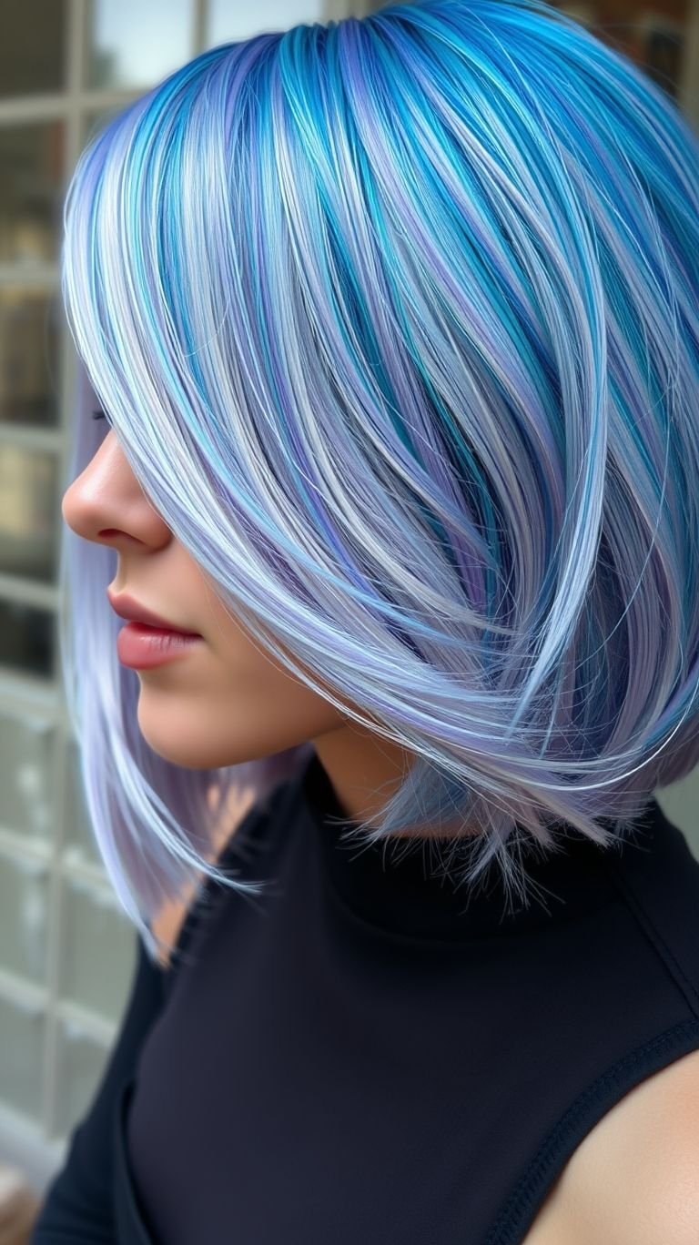 Make waves with blue hair! From oceanic teal to bold electric blues, short hairstyles just got a vibrant upgrade.