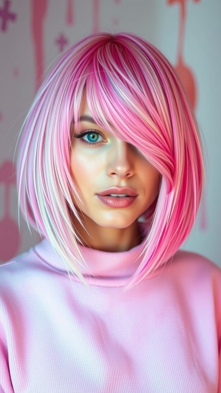 Why blend in when you can stand out? Bubblegum pink short hair is the vibrant, fun trend that adds a pop of personality to your style!