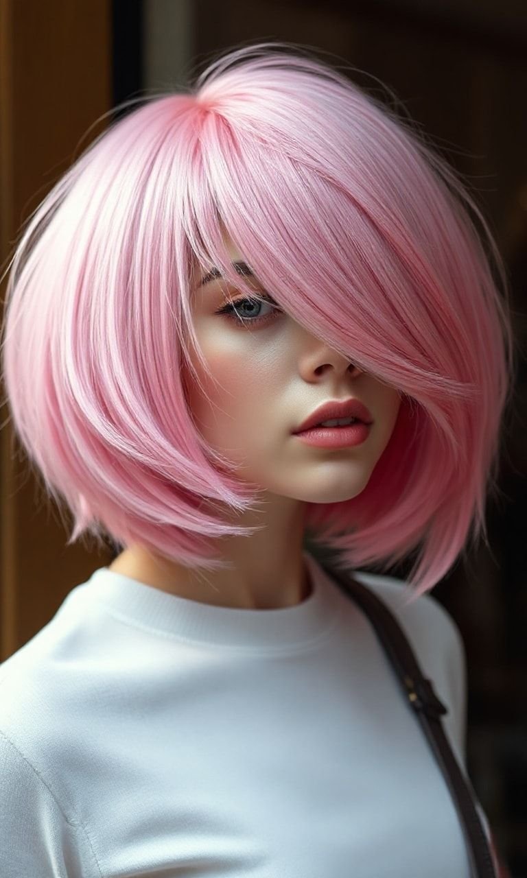 Short, chic, and stunning—bubblegum pink hair is THE move for a bold, playful glow-up. Why settle for ordinary when you can have extraordinary?