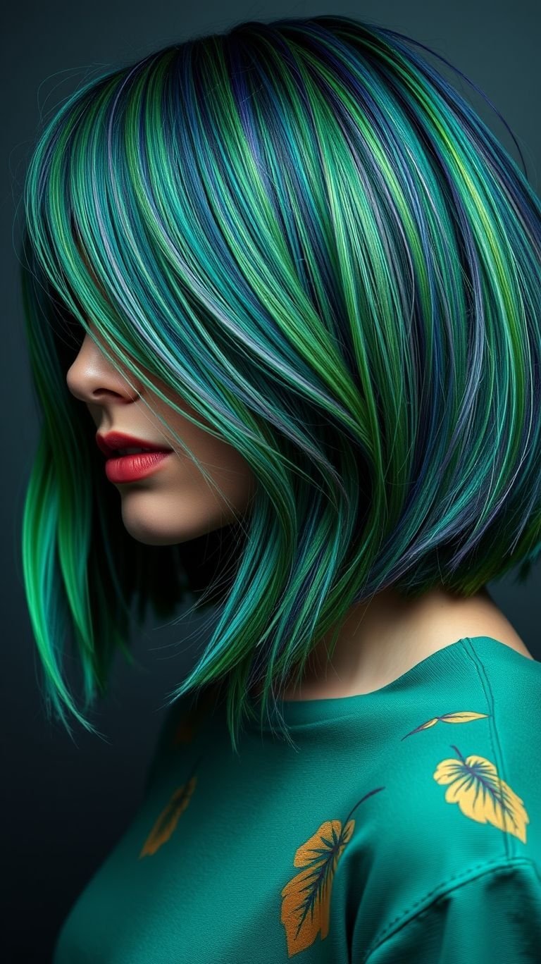 Emerald, neon, or mint? Green hair on short styles makes every shade a statement. Are you ready to glow?