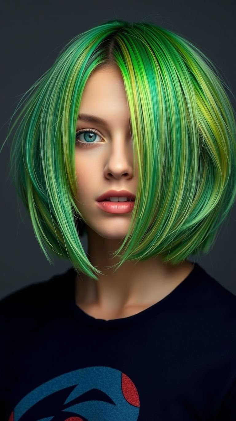 Green isn’t just for nature—your short hair deserves a fresh, vibrant upgrade! This trend is all about fearless color.