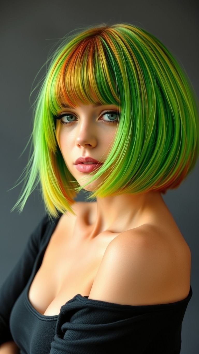 Why pick one shade when you can have them all? Mix color short hair trends bring vibrant, bold contrasts that make every strand a statement.