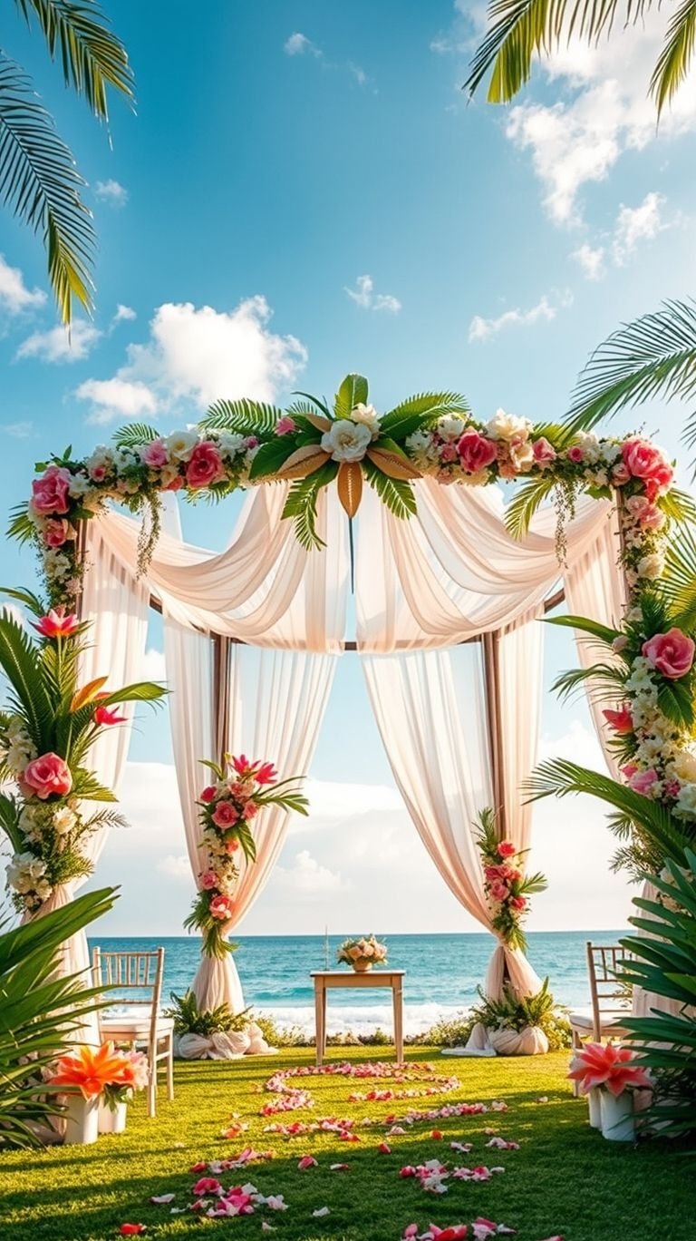 Tropical Wedding Ideas: Guaranteed Gorgeous Celebrations | Pocoko Florals that pop, waves that whisper, and an aisle straight out of a destination wedding fantasy!