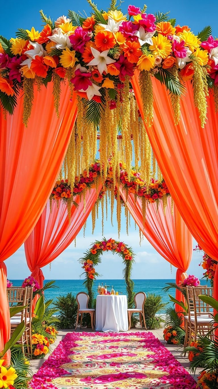 Tropical Wedding Ideas: Guaranteed Gorgeous Celebrations | Pocoko Your aisle, but make it tropical! Let lush florals and ocean views frame your perfect walk down the aisle.