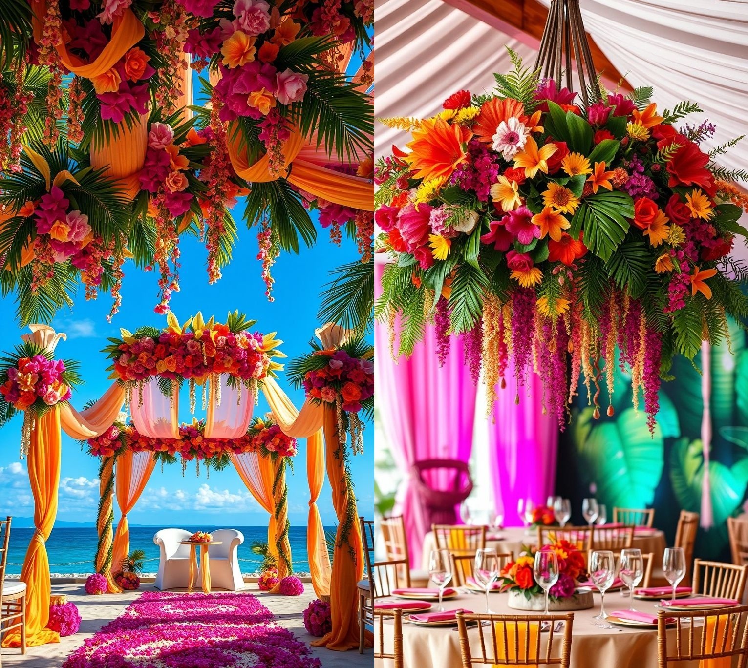 Tropical Wedding Ideas: Guaranteed Gorgeous Celebrations | Pocoko Tropical Wedding Decorations Cover