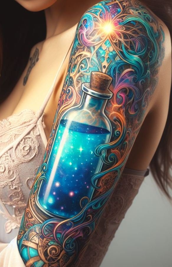 Tattoo your inner alchemist with a brew fit for elemental royalty—Stormcaller ink ideas strike with style and spellbound energy!