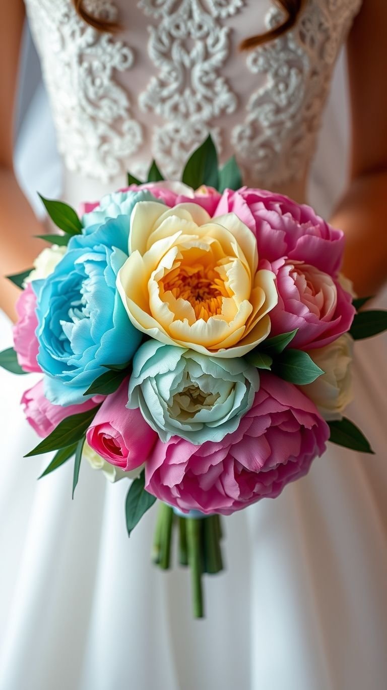 Not to brag, but these peony wedding bouquets just converted a few daisy devotees. Soft, stylish, and just the right amount of floral sass.