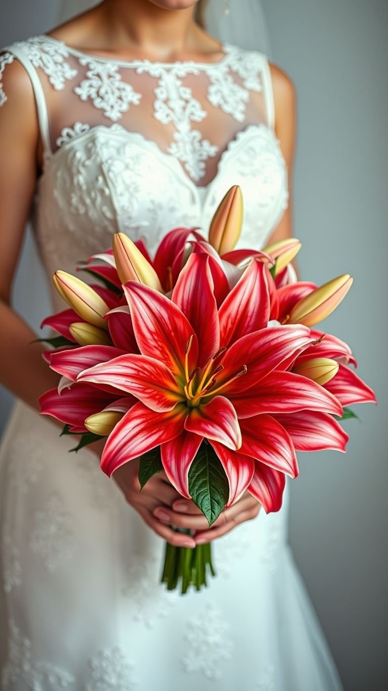 This bouquet whispers sophistication louder than your aunt’s compliments. Lilies curl in with charm while other florals know their supporting role.