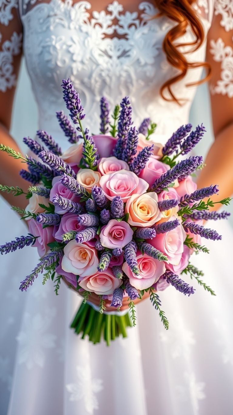 Lavender sprigs aren’t just accents—they’re mood lighting for your bouquet. This floral mix blends charm, calm, and just a hint of mischief.