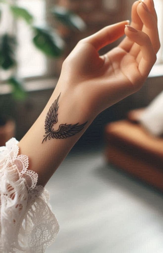 Angel vibes in the palm of your hand (or the curve of your collarbone). These little wing tattoos turn quiet ink into powerful sentiment.