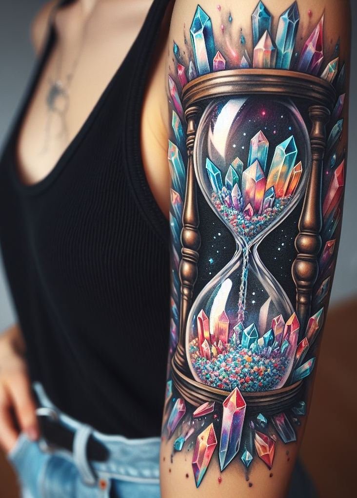 Who needs actual crystals when your skin’s already glowing with magic? These tattoos capture all the good energy—minus the metaphysical dusting.