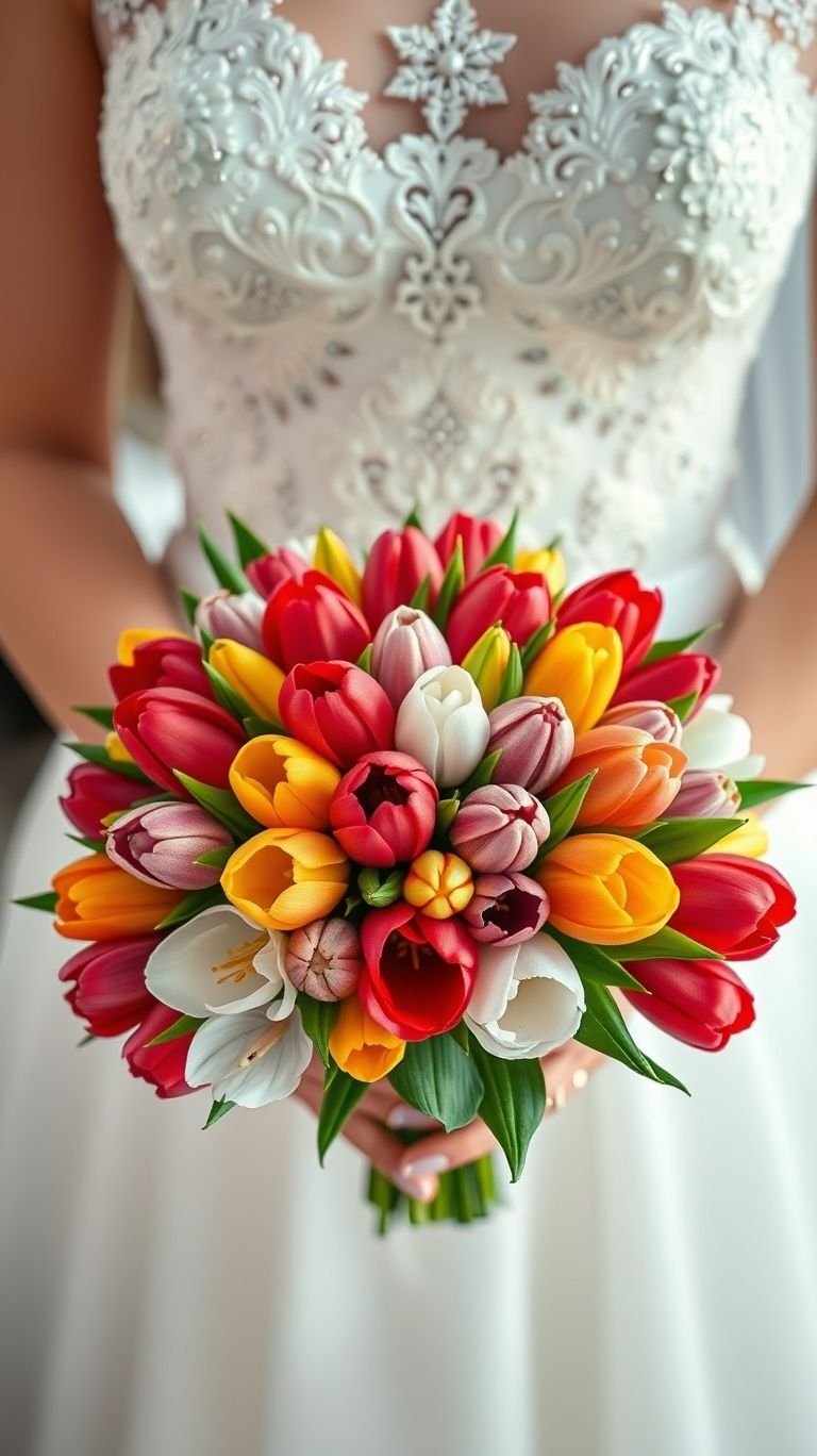 Tulips in mixed hues are the rom-com leads of the bouquet world—quirky, loveable, and impossible not to root for.