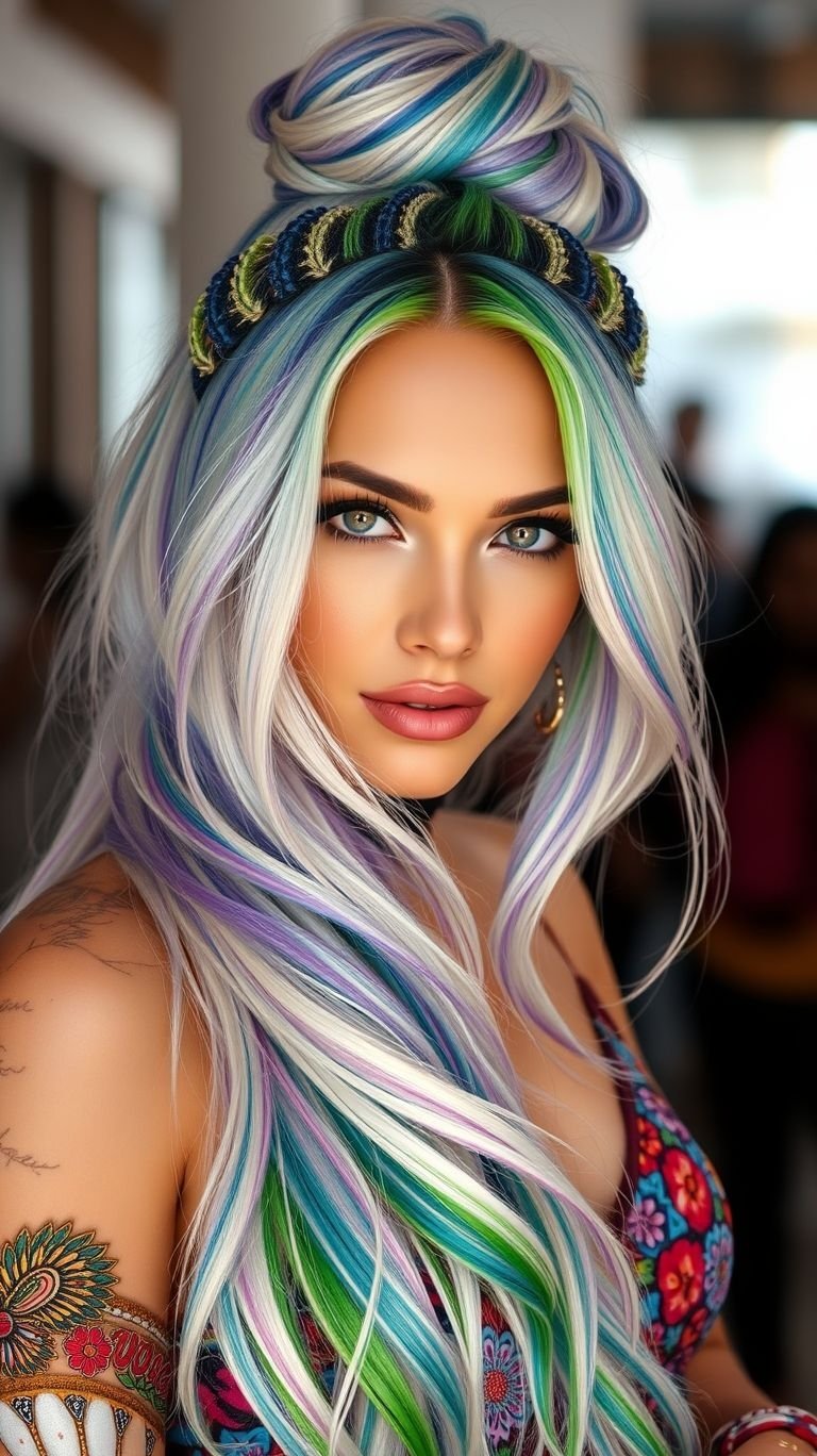 Be the human highlight reel. These glowing buns are the hairstyle equivalent of shouting joy from rooftops.