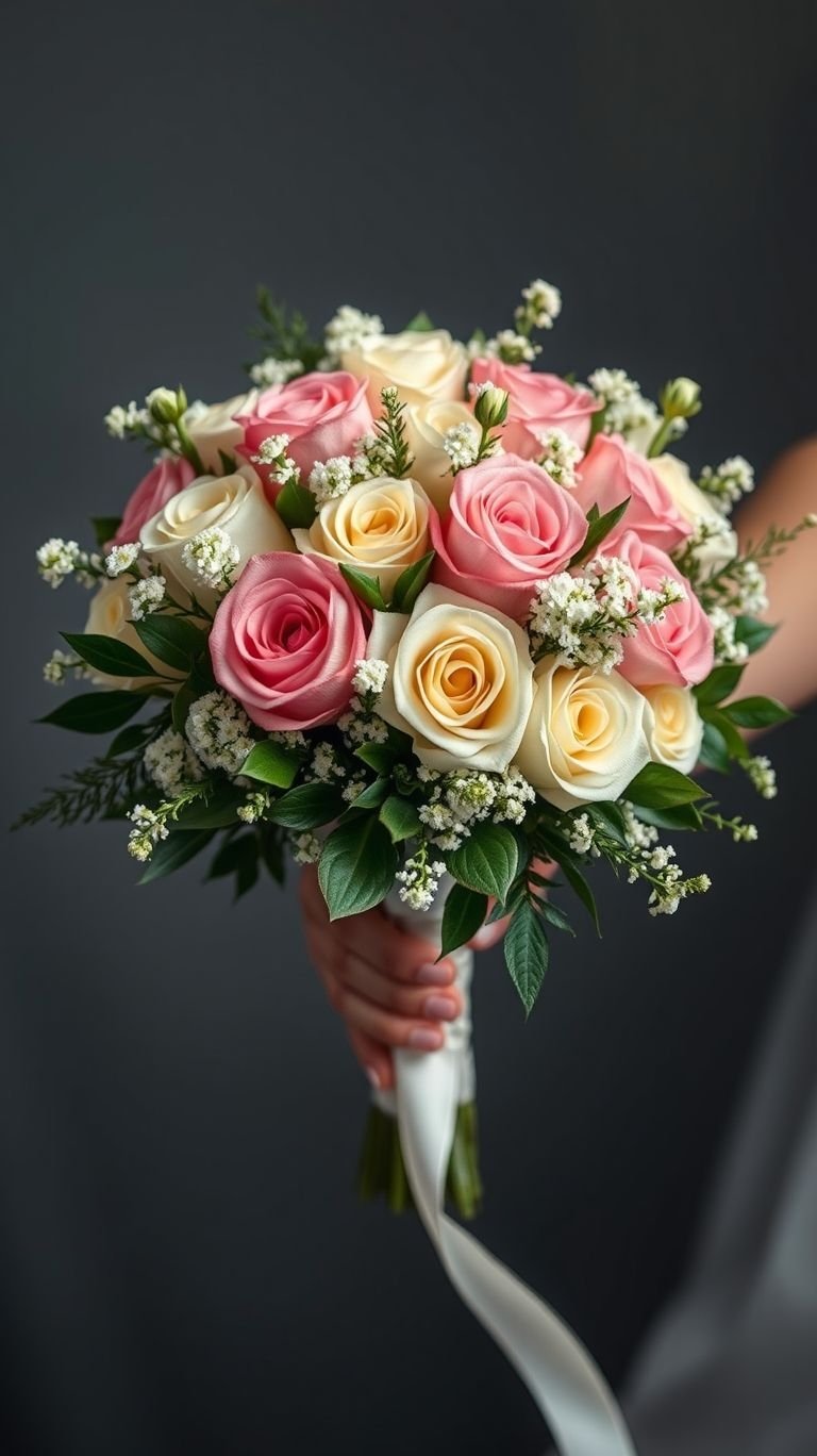 Pastel roses: proof that quiet beauty can still cause gasps. This bouquet isn’t loud—it’s eloquently unforgettable.