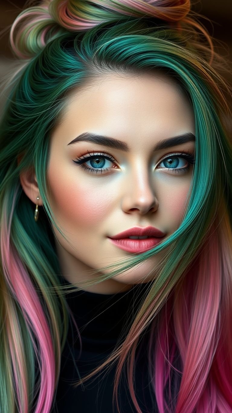 High bun goals? Achieved. This ombré twist is for color queens who mix pastel love with earthy edge.